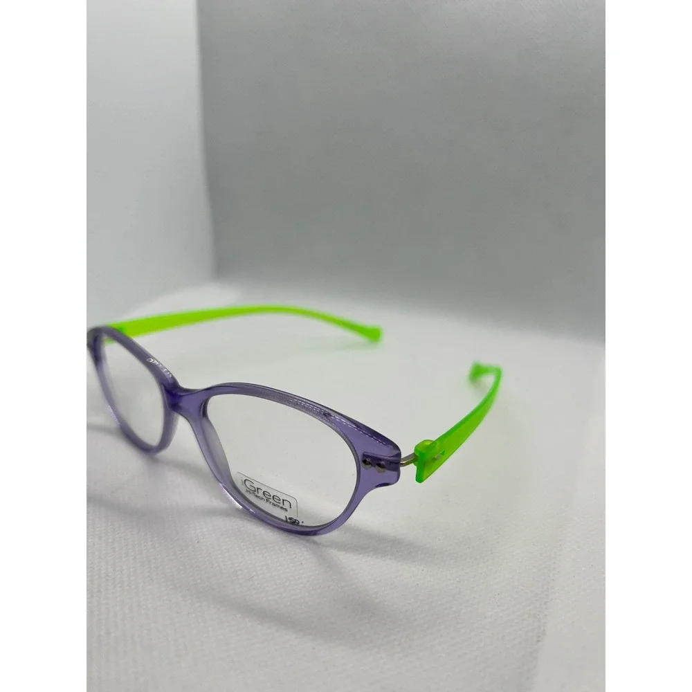 iGreen Kids Eyeglasses Frames Purple Green Lightweight Flexible‎ Size 43-15